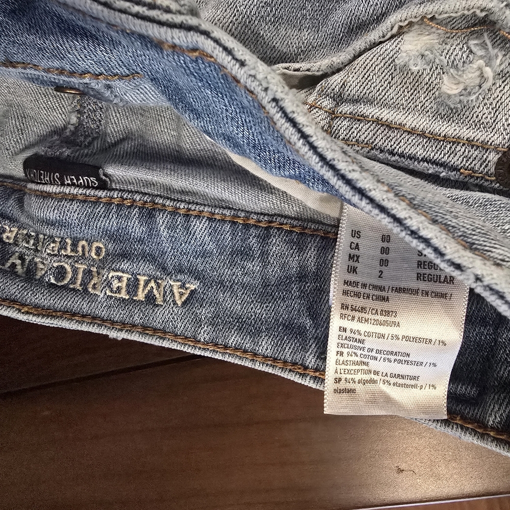 Distressed Light Blue Denim Skirt - Picture 5 of 5
